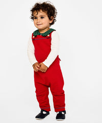 Oso & Me Peter Pan Onesie with Green Holiday Plaid