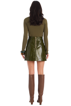 Allison Solid Rita Knit Top in Moss Green