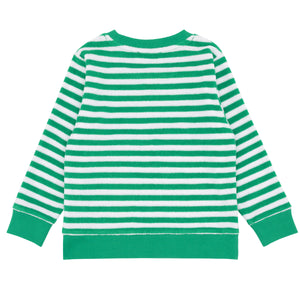 Minnow French Terry Sweatshirt in Green Stripe
