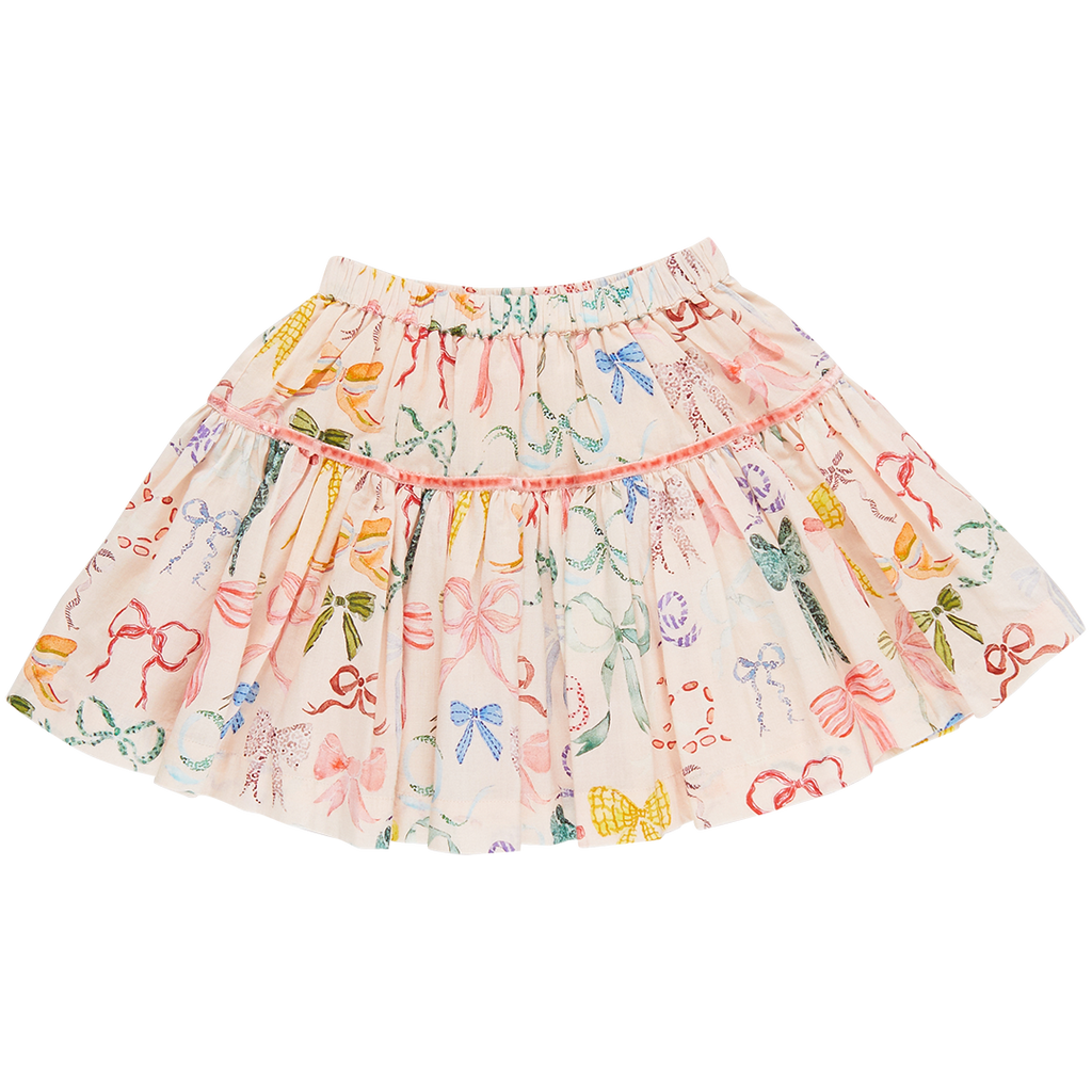 Pink Chicken Maribelle Skirt in Watercolor Bows