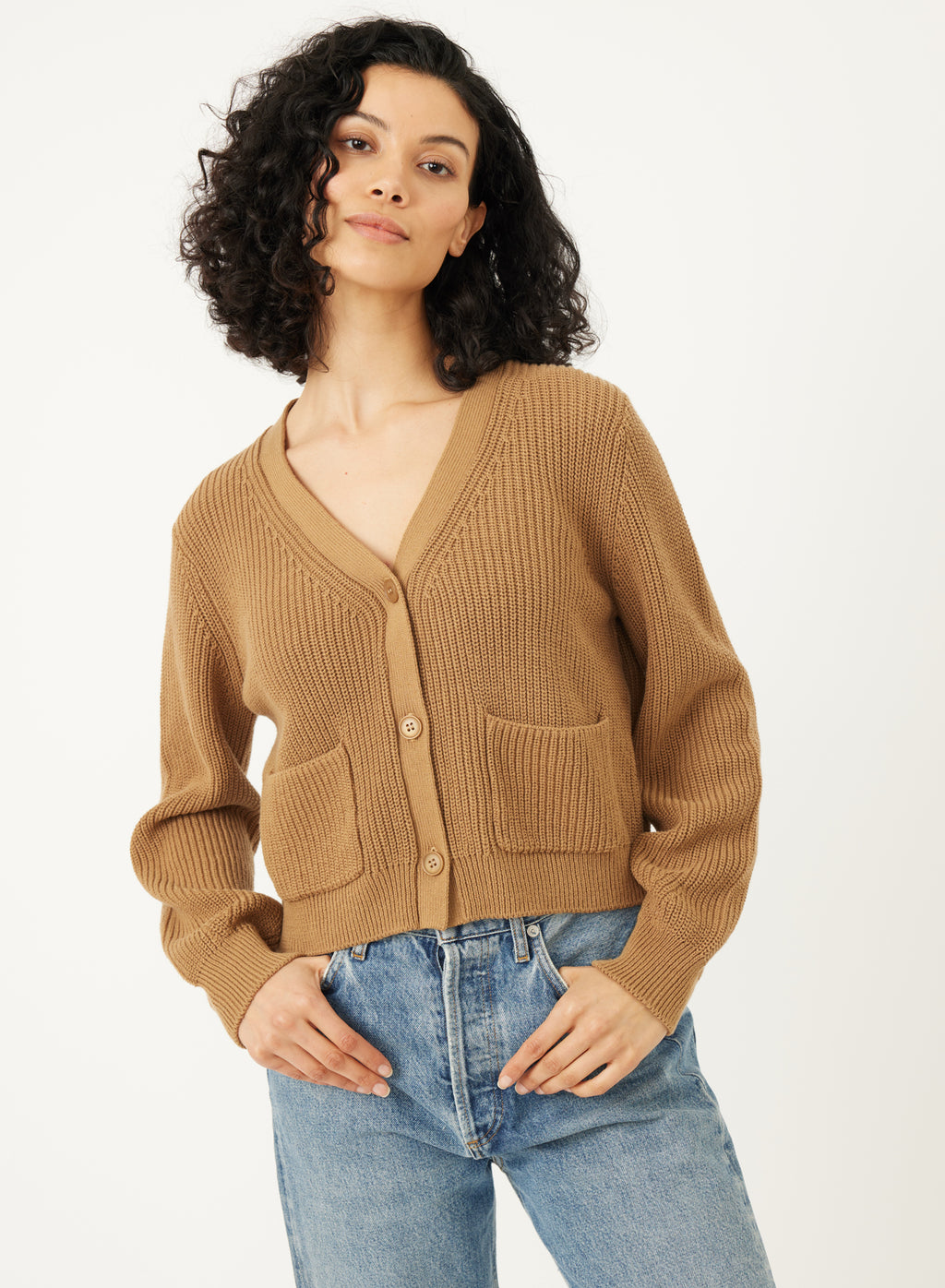 Stitches + Stripes Lucy Cardigan in Camel