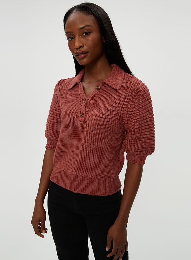 Michael Stars Marley Collared Popover in Muse