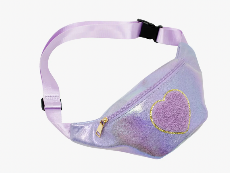 Zomi Gems Shiny Heart Patch Sling Bag: Multiple Colors