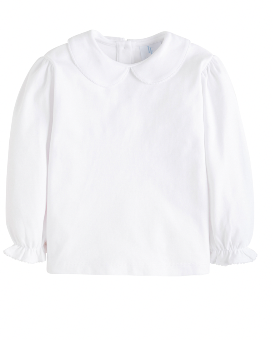 Little English Peter Pan Blouse in White