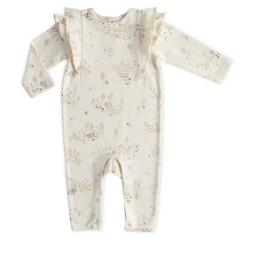 Pehr Flutter Romper in Flower Patch