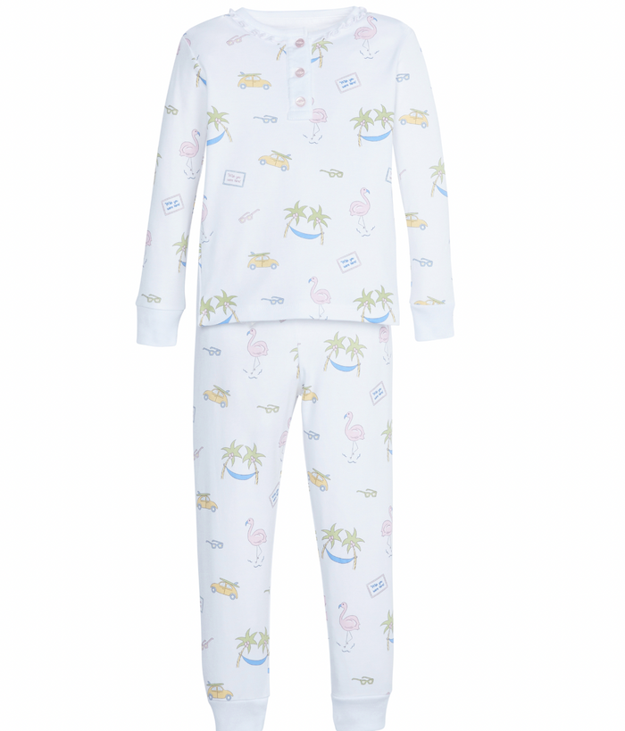 Little English Ruffled Pajamas in Wish You Were Here