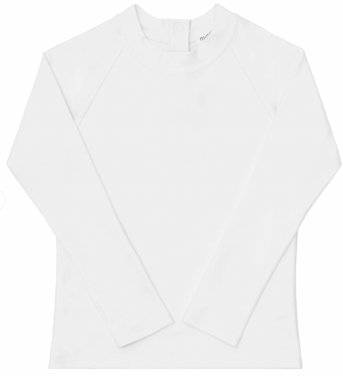 Minnow Unisex Rashguard in Crane White