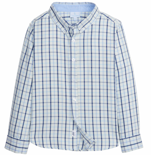 Little English Button Down Shirt in Blue Ridge Plaid