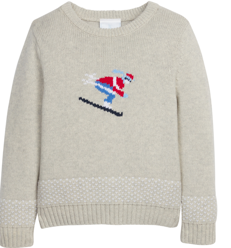 Little English Intarsia Sweater in Ski