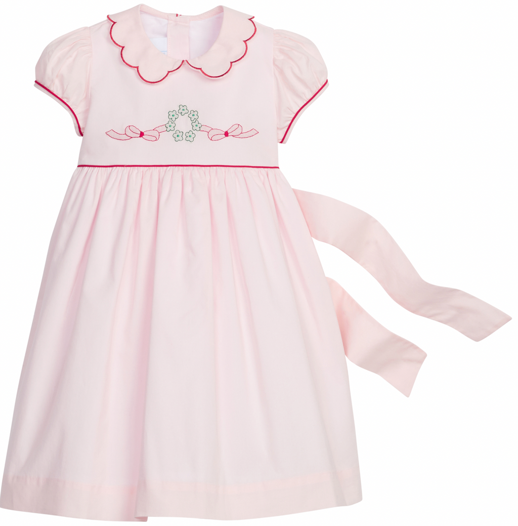 Little English Maisie Dress in Pink Wreath