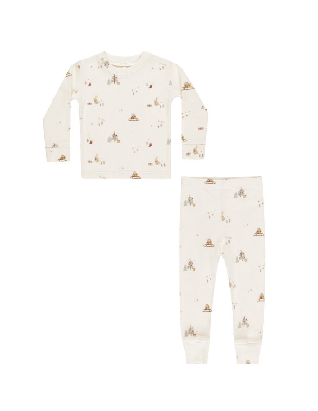 Rylee + Cru Organic Pajama Set in Presents