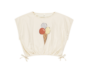 Rylee + Cru Cropped Cinched Tee in Gelato