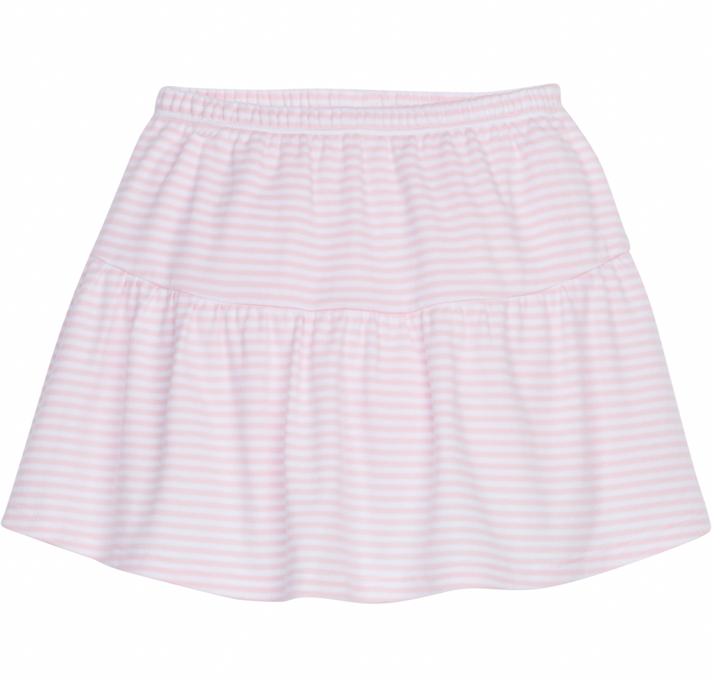 Little English Sally Skort in Light Pink Stripe