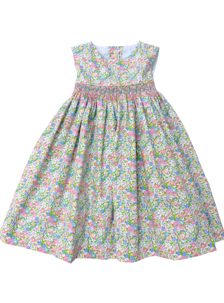 Little English Simply Smocked Dress in Cheekwood Floral