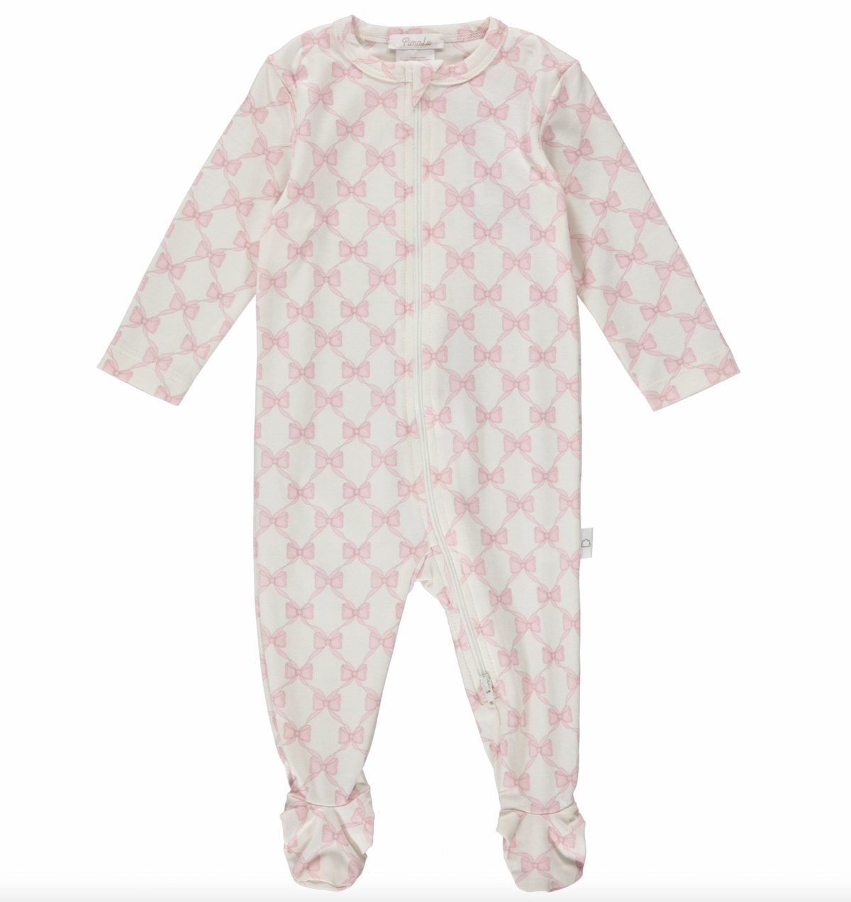 Pimalu Zip Footie in Bows