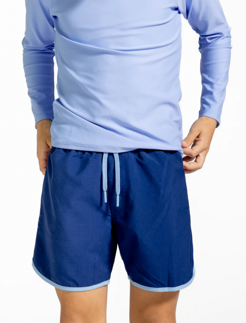 Minnow Navy Boardie with Side Binding