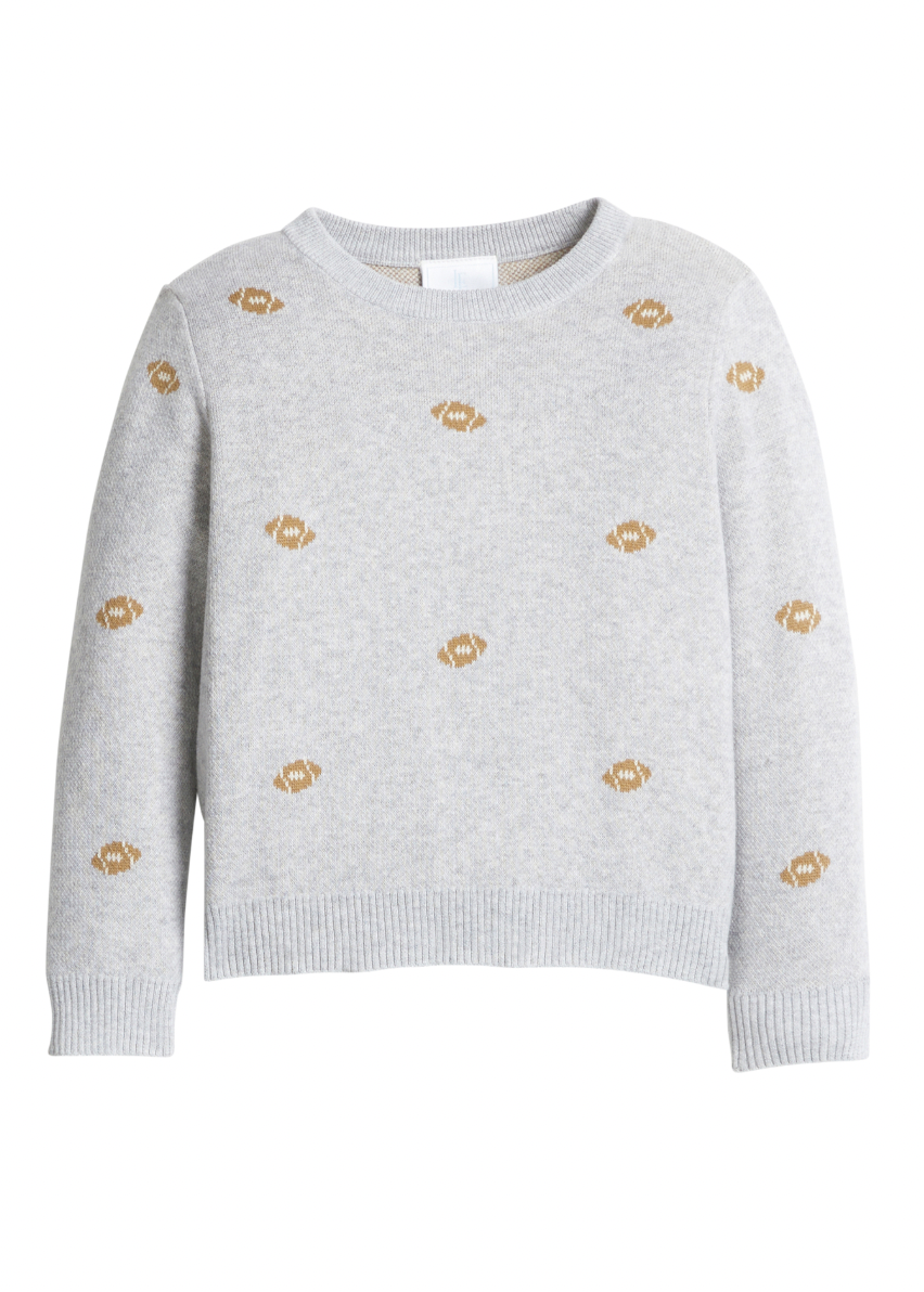 Little English Intarsia Sweater in Multi Footballs