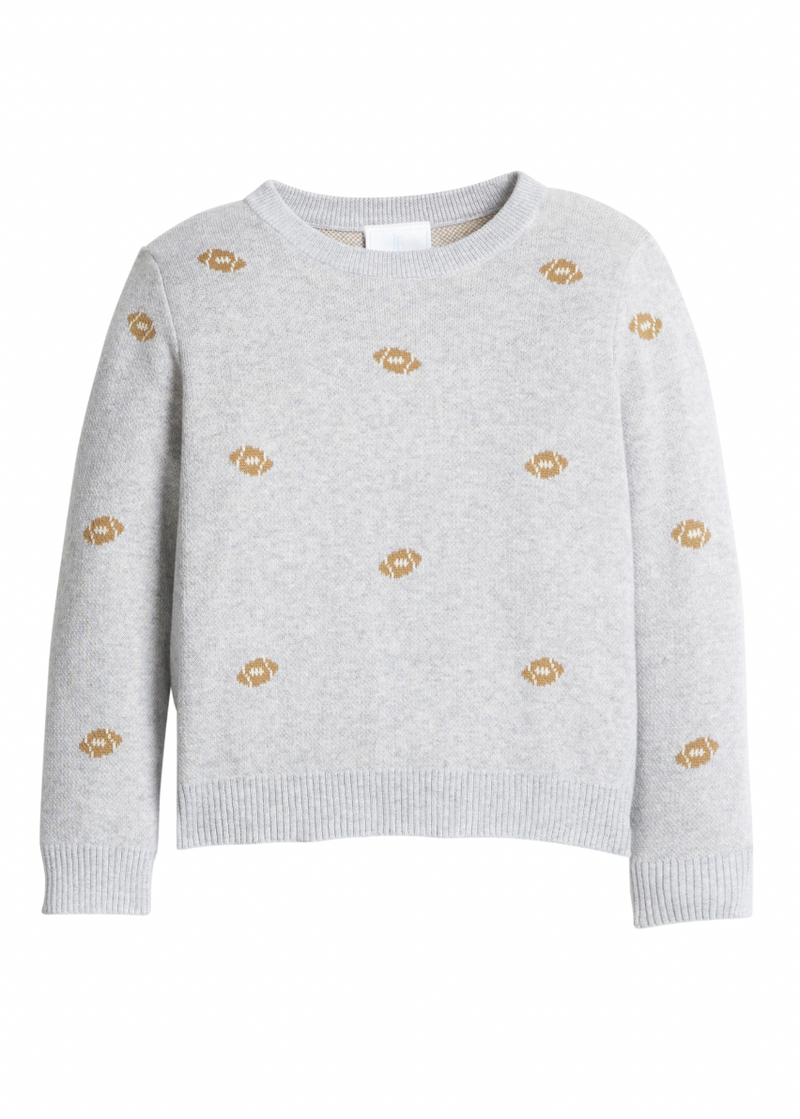 Little English Intarsia Sweater in Multi Footballs