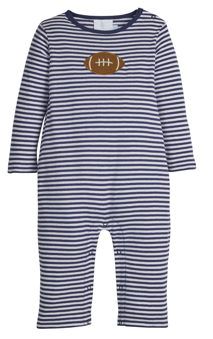 Little English Applique Romper in Football