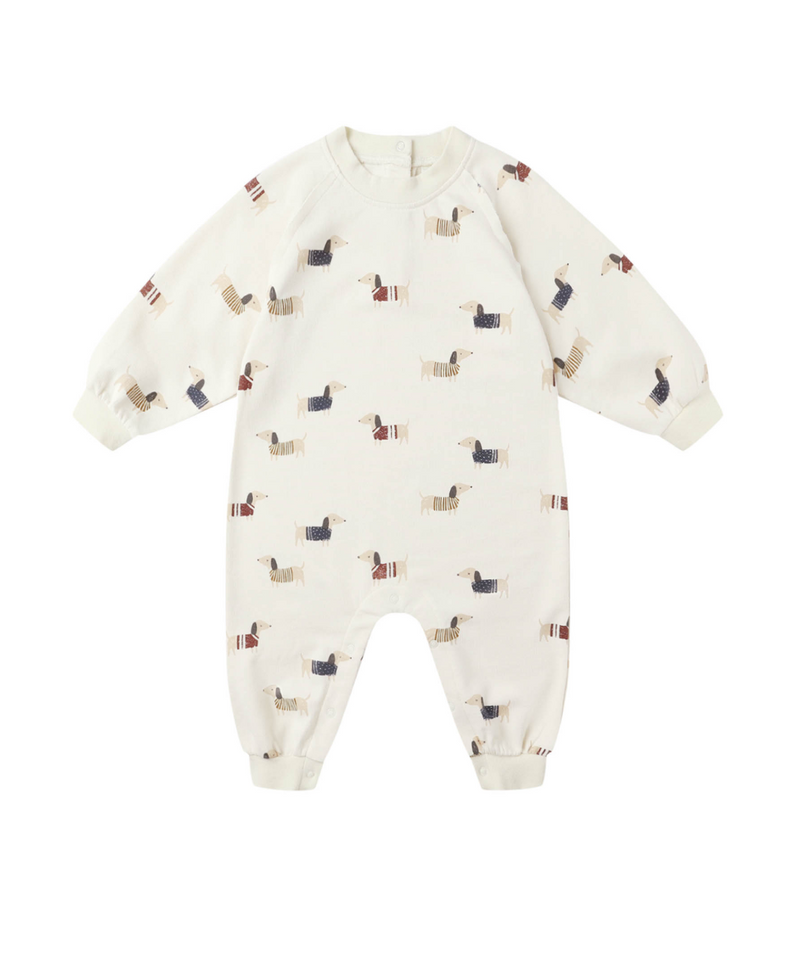 Rylee + Cru Raglan Jumpsuit in Dachshund