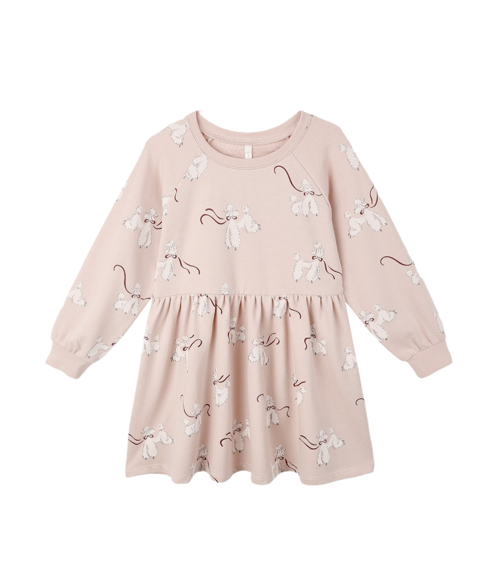 Rylee + Cru Raglan Dress in Poodles