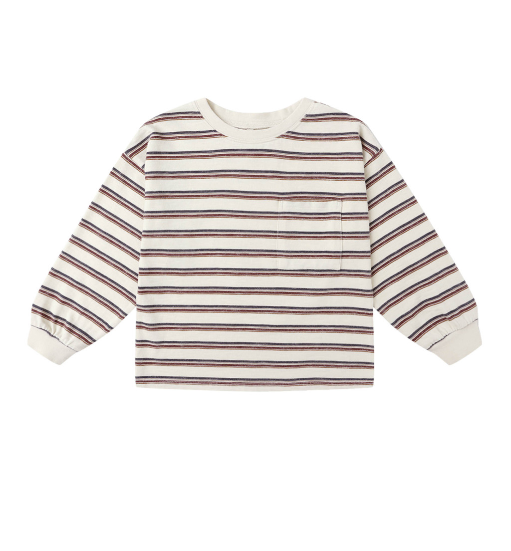 Rylee + Cru Relaxed Long Sleeve Tee in Vintage Stripe