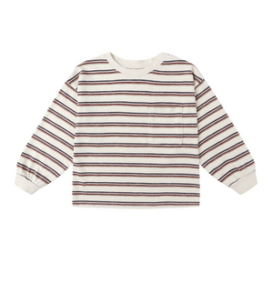 Rylee + Cru Relaxed Long Sleeve Tee in Vintage Stripe
