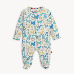 Magnetic Me Modal Footie in Blue It's a Paw-ty