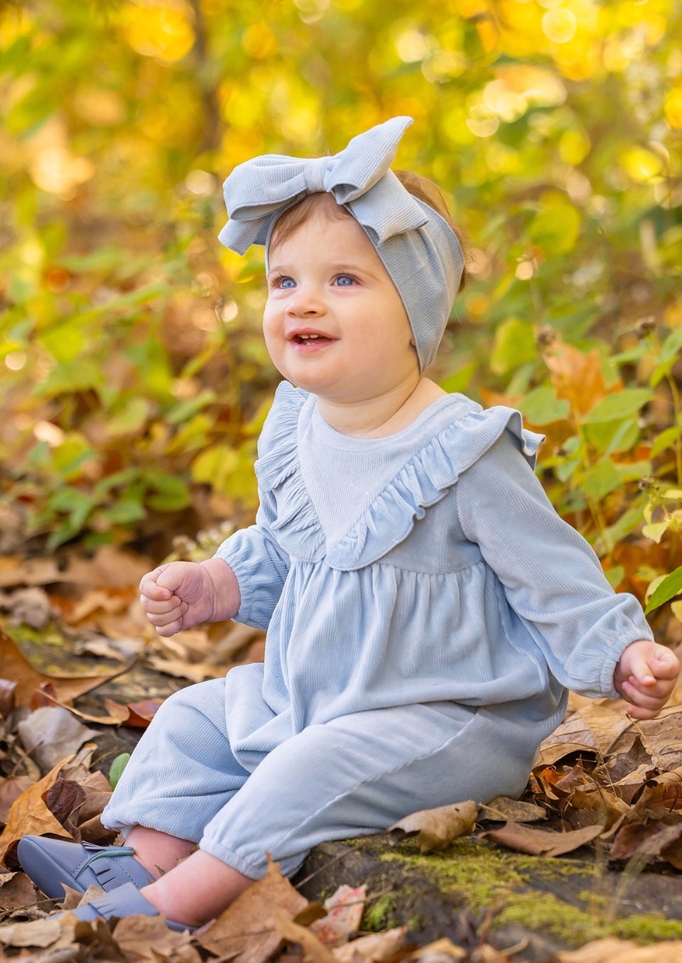 Mabel and Honey Blair Romper in Blue