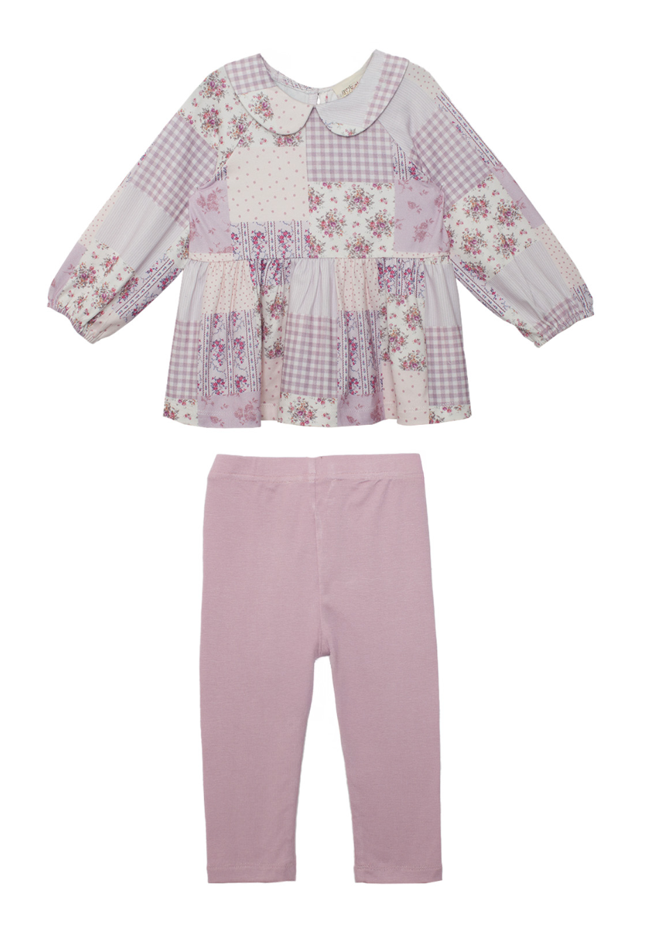 Mabel and Honey Liliana Set in Purple Patchwork