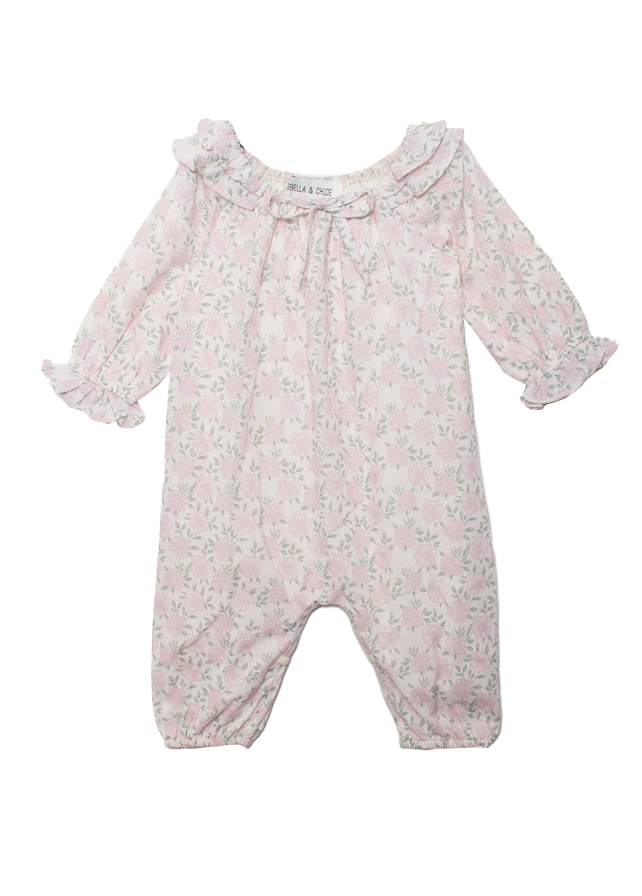 Mabel and Honey Dewy Romper in Rose