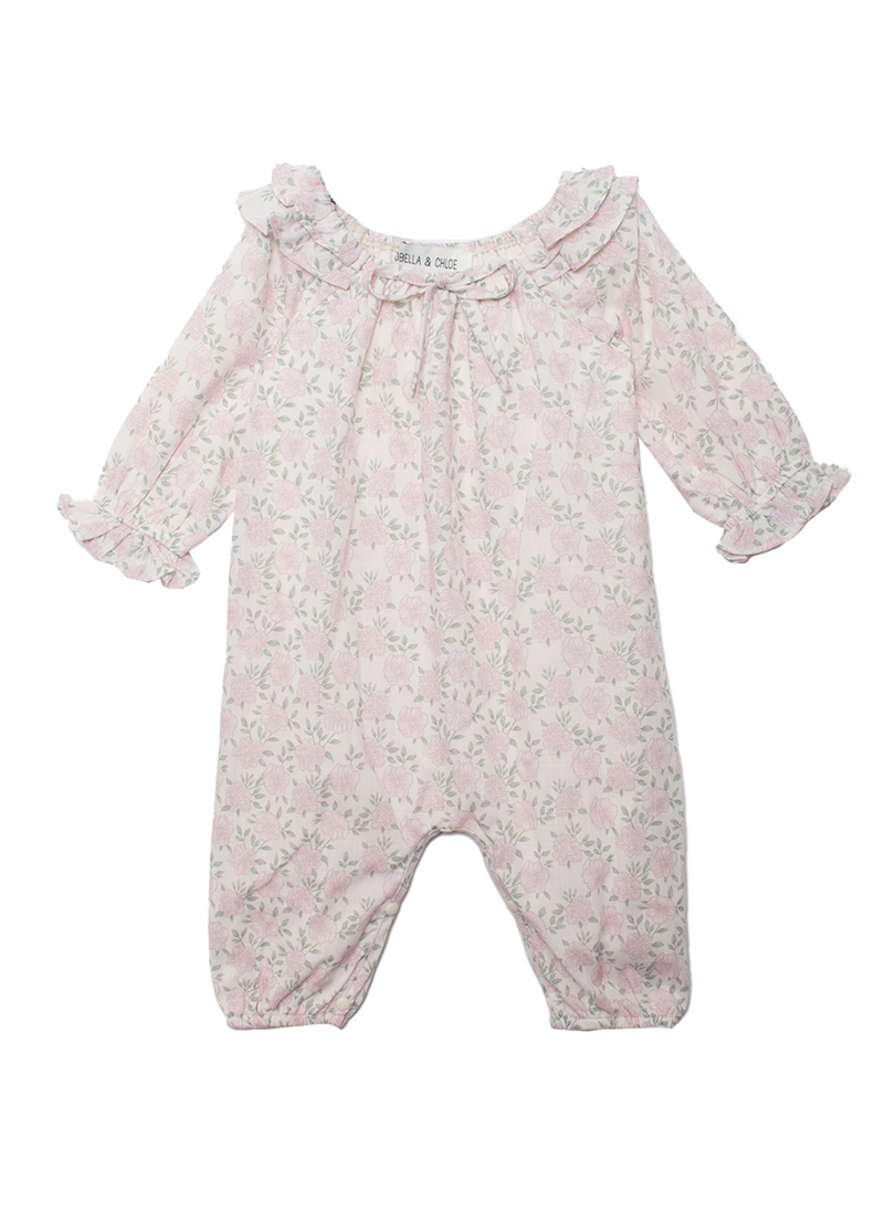 Mabel and Honey Dewy Romper in Rose