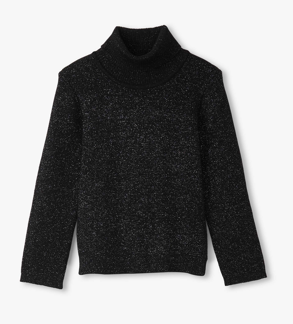 Hatley Turtleneck in Black Glitter