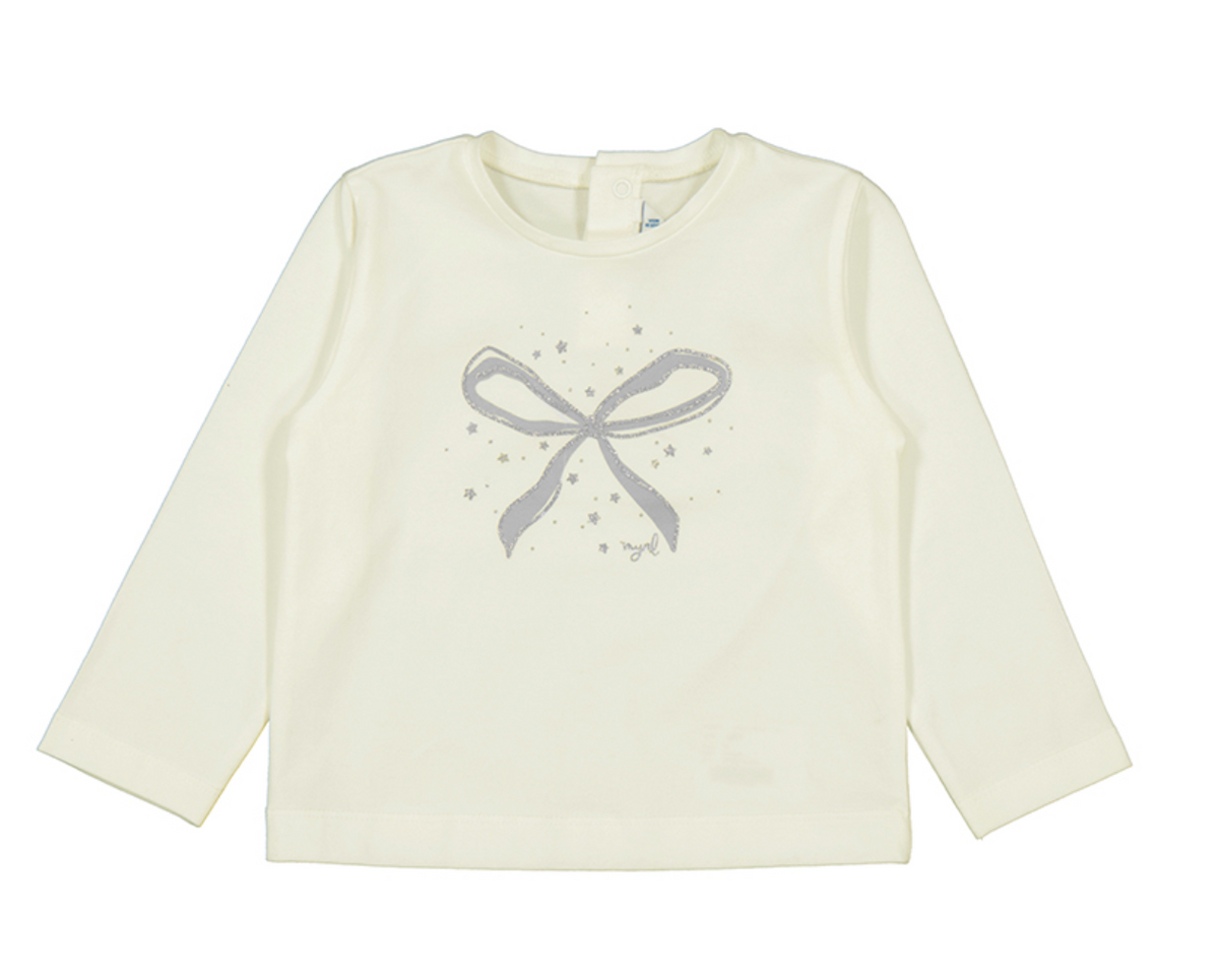 Mayoral Tee in Silver Bow