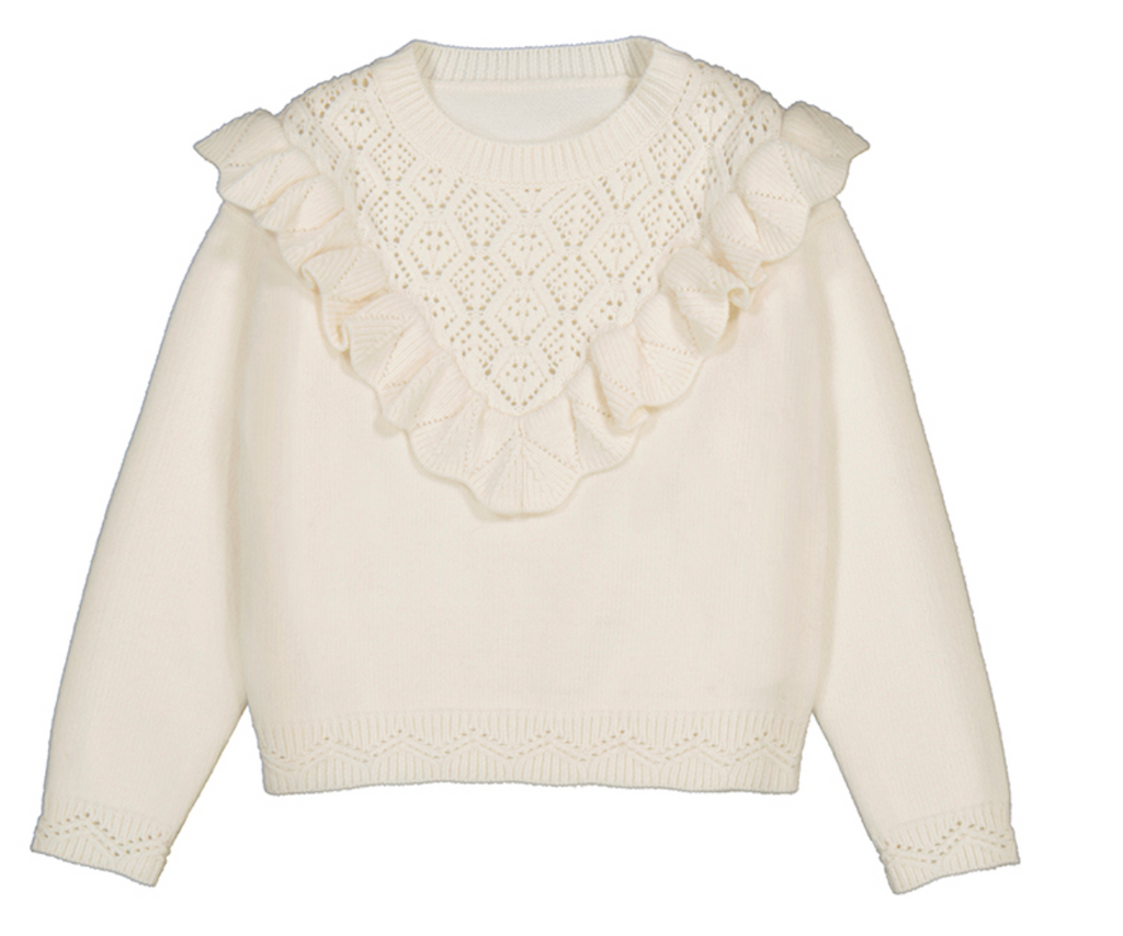 Mayoral Open Knit Sweater in Macchiato