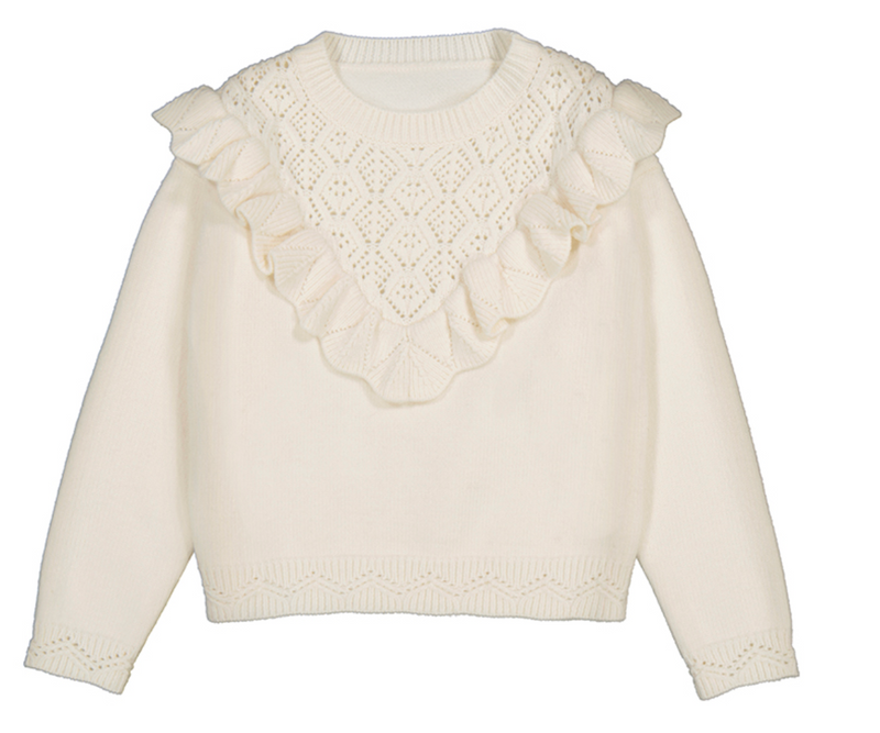 Mayoral Open Knit Sweater in Macchiato