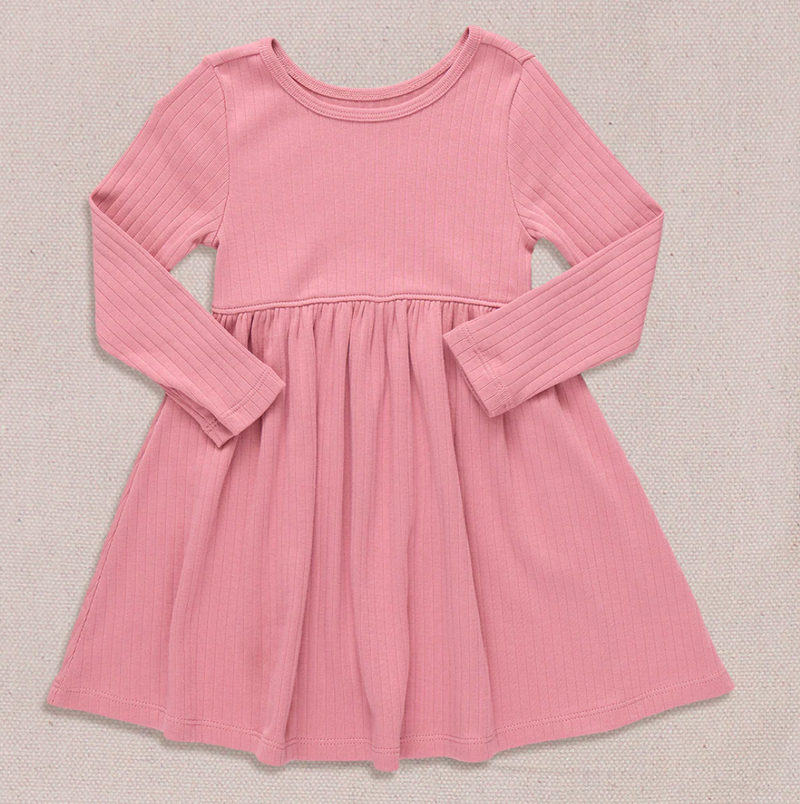 Pink Chicken Sunny Rib Dress in Dark Pink