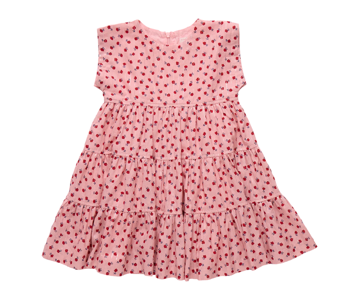 Pink Chicken Peachy Dress in Pink Tiny Roses