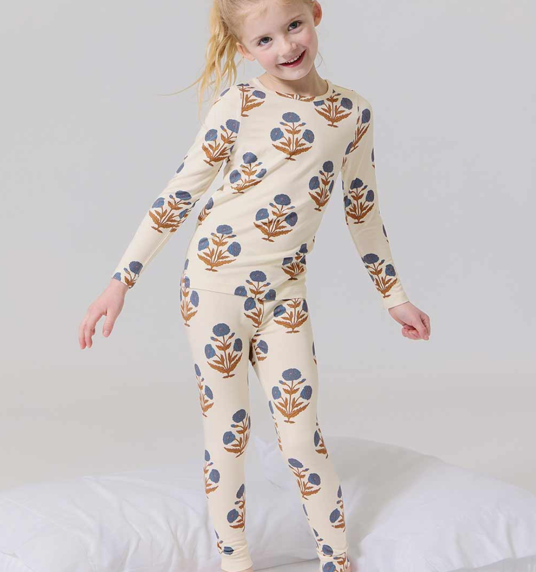Pink Chicken Pajama Set in Dandelion