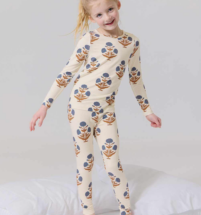 Pink Chicken Pajama Set in Dandelion