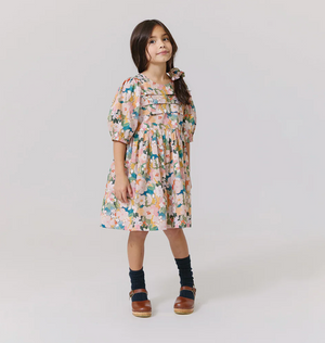 Pink Chicken Evelyn Dress in Watercolor Floral