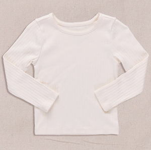 Pink Chicken Coop Seesaw Rib Tee Shirt in Cream