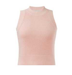 525 America Demi High Crew Neck Tank in Pink Salt