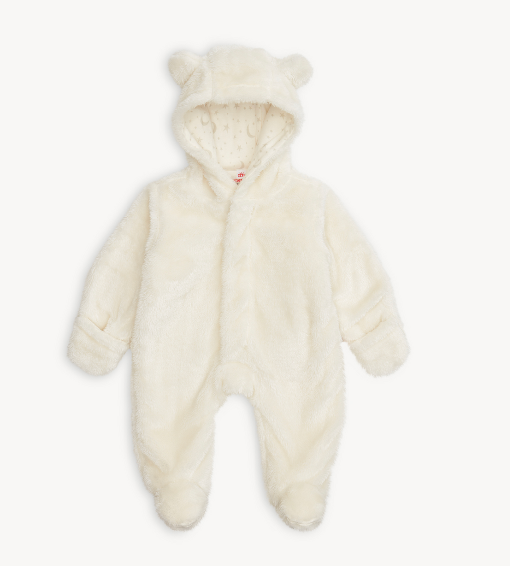 Magnetic Me Minky Bear Footie in Cloud