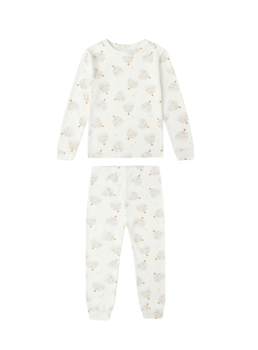Rylee + Cru Organic Pajama Set in Hanukkah