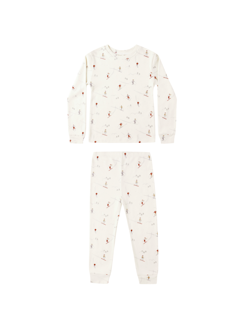 Rylee + Cru Organic Pajama Set in Skiers