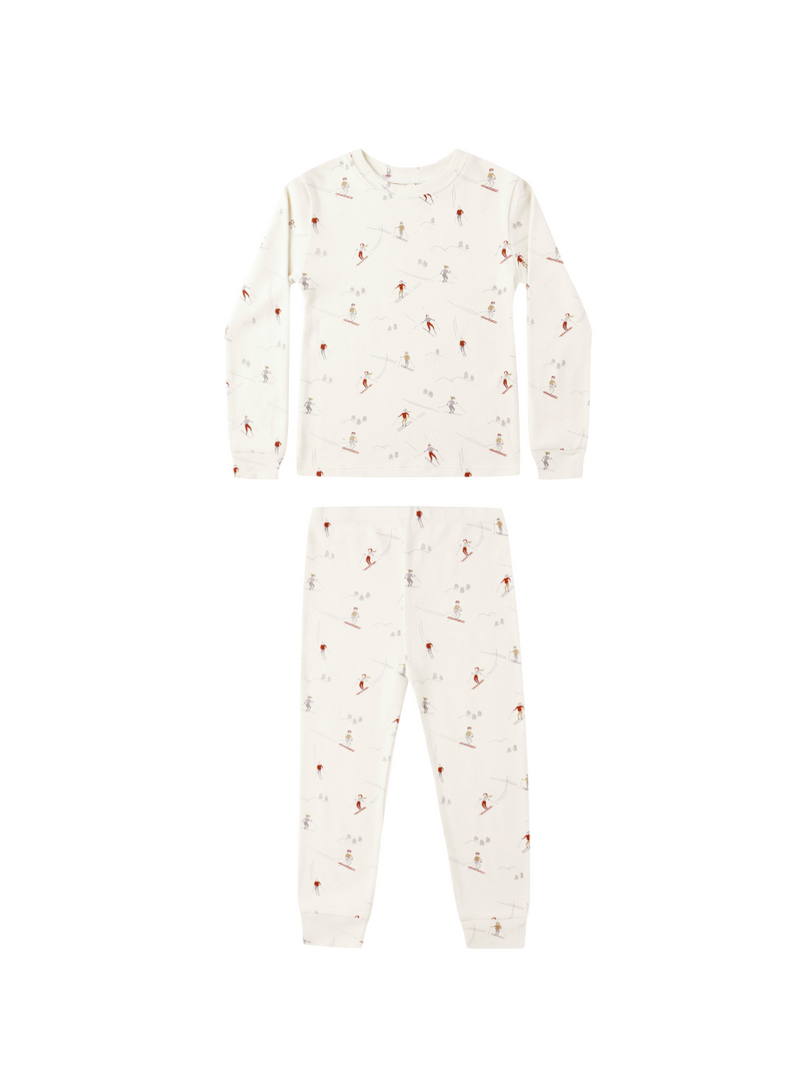 Rylee + Cru Organic Pajama Set in Skiers