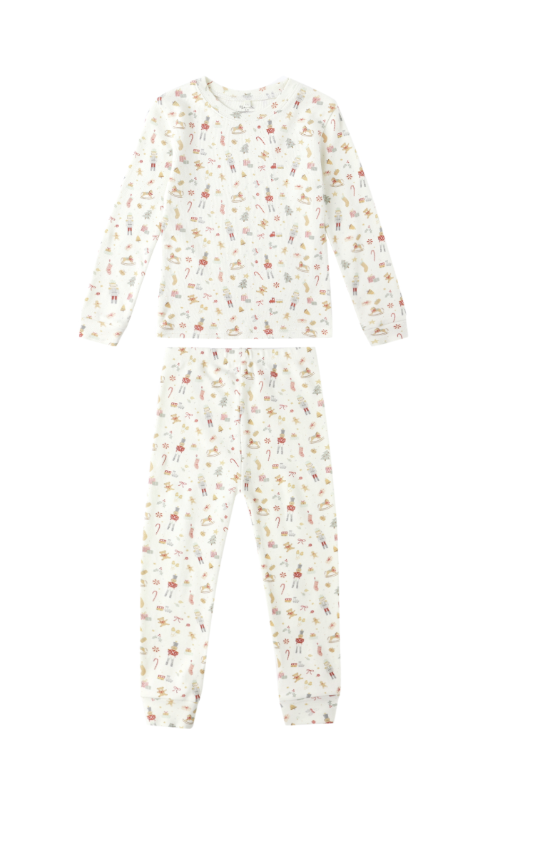 Rylee + Cru Organic Pajama Set in Festive