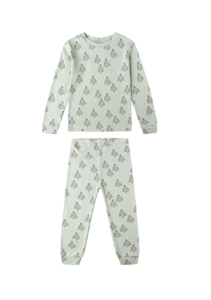 Rylee + Cru Organic Pajama Set in Trees