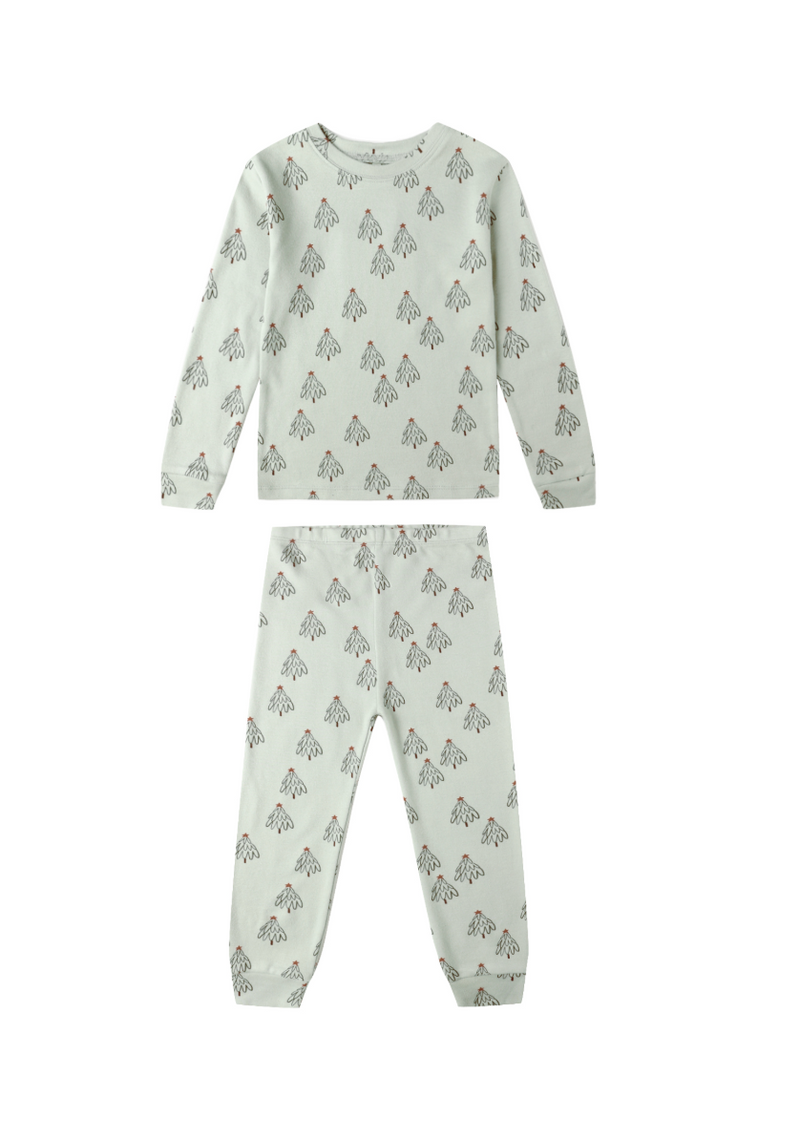 Rylee + Cru Organic Pajama Set in Trees